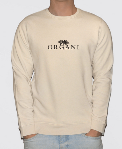 Organi Palm Logo Sweater - Natural Beige
